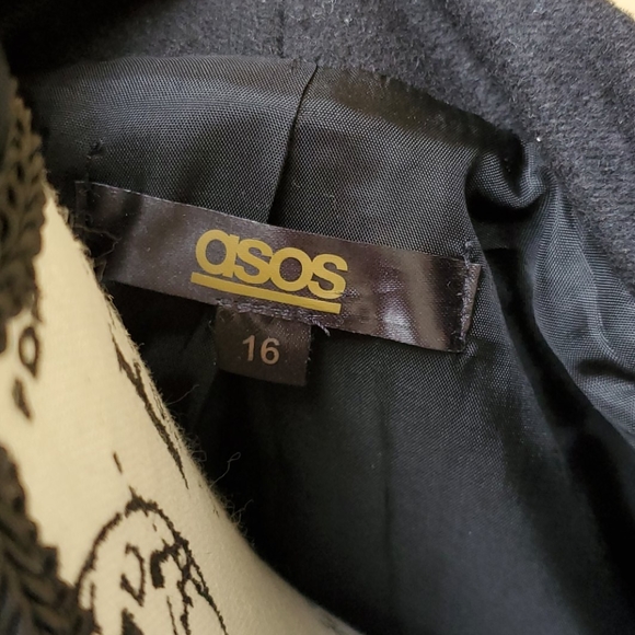 Asos Wool Two Toned Jacket Sz 12 - Picture 4 of 5